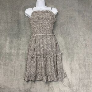 Sienna Sky Women Dress Medium Black Ditsy 90s Y2k Day-Date Picnic‎ Sundress